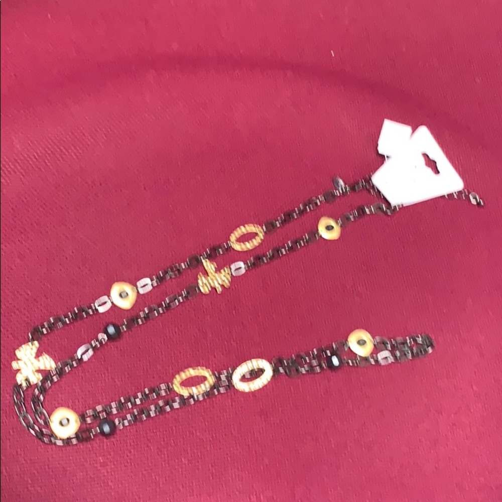 Long Dove and stones chain